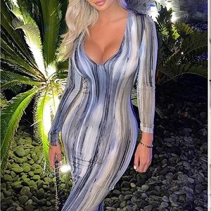 Portrait of love dress multi grey